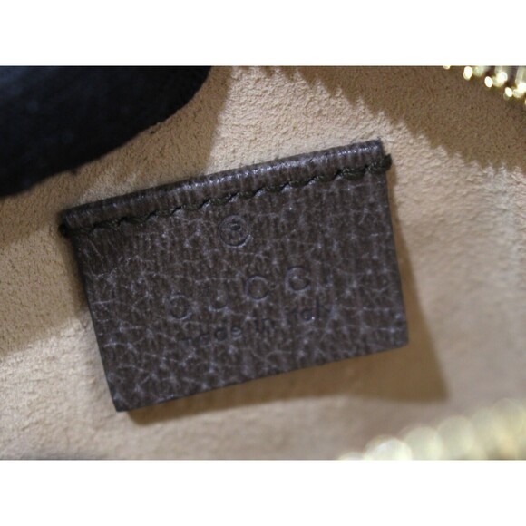 GUCCI GG Supreme Shoulder Bag crossbody brown canvas leather zipper - Picture 7 of 8